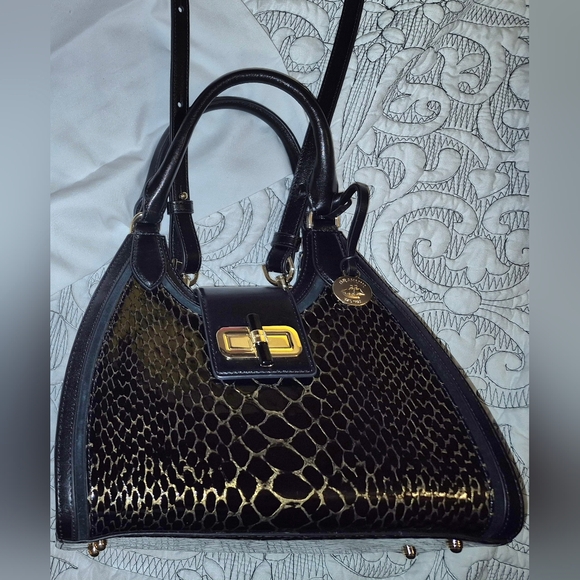 Brahmin Black and Gold Adrian Satchal - Picture 7 of 7